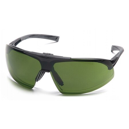 Pyramex - Onix Plus - Black Frame/Clear Anti-Fog Bottom Lens/ 3.0 IR Filter Flip Lens SB4960STP